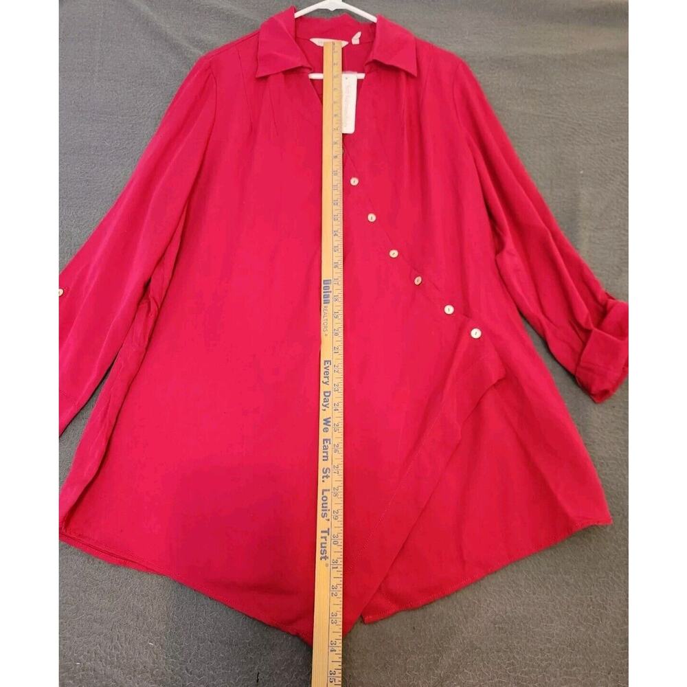 Soft Surroundings Boho Asymmetrical‎ Button Down … - image 3